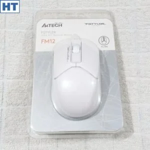 A4Tech Fstyler USB Mouse (FM12) – (White) – 1000 dpi – 3 Buttons – Wired – Charming Haziq Tech