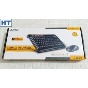 A4Tech Wireless Keyboard and Mouse Set (3300N) – Compact / Slim – Combo for Laptop & Desktop PC Haziq Tech