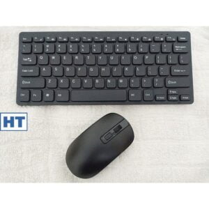 Mini Wireless Slim Keyboard and Mouse Set – (Black) – USB Dongle – Ultrathin – Combo for Apple & Windows Computers Haziq Tech