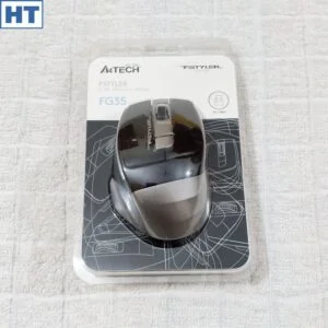 A4Tech Fstyler Wireless Mouse (FG35) – 6 Buttons – 2000 dpi – Beautiful (Smokey Grey / Silver) Haziq Tech