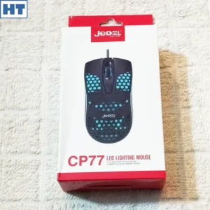 Jedel USB Mouse (CP77) (Black) – Honeycomb – Colourful breathing LED lighting – 4 Buttons – 2000 dpi – Ergonomic Haziq Tech 2