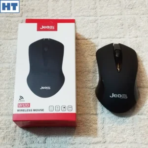 Jedel Wireless Mouse (W120) (Black) – 3 Buttons – 1000 dpi – Nano USB Dongle – Ergonomic Haziq Tech