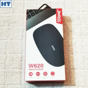 Jedel Wireless Mouse (W620) (Black) – Silent Clicks – 3 Buttons – 1600 dpi – Nano USB Dongle – Ergonomic Haziq Tech